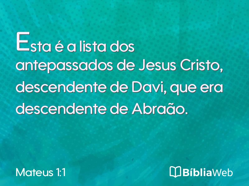 Mateus 1:1 em imagem para compartilhar