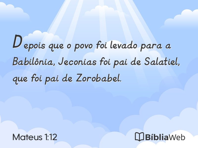 Mateus 1:12 em imagem para compartilhar