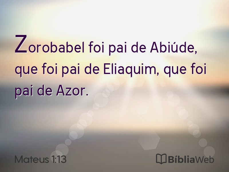 Mateus 1:13 em imagem para compartilhar