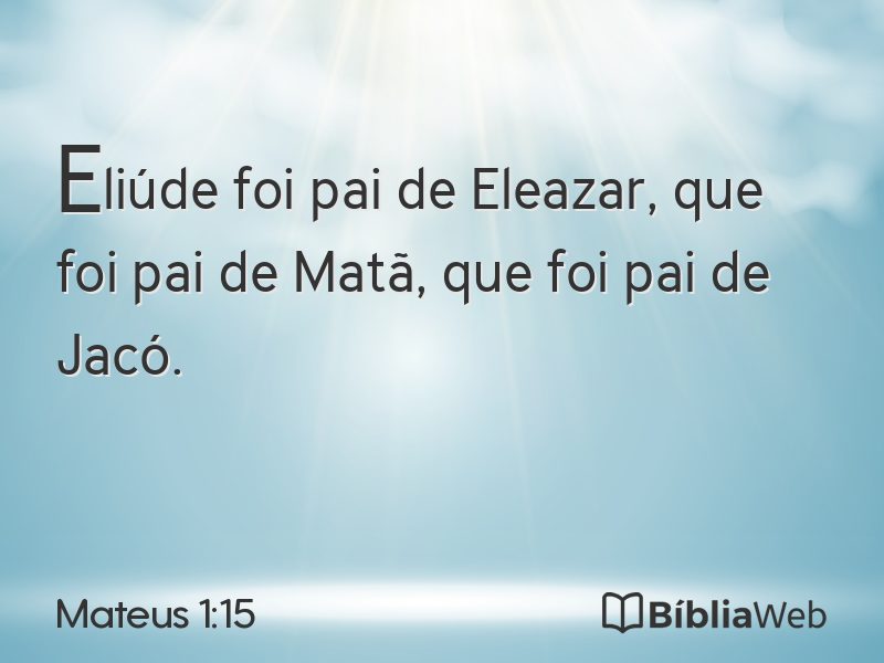 Mateus 1:15 em imagem para compartilhar