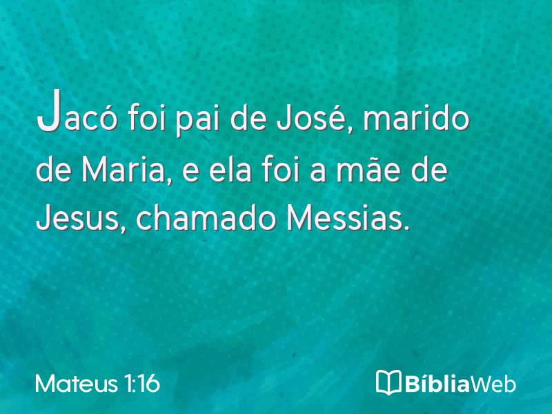 Mateus 1:16 em imagem para compartilhar