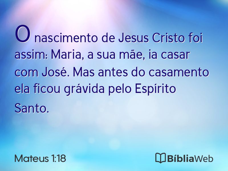 Mateus 1:18 em imagem para compartilhar