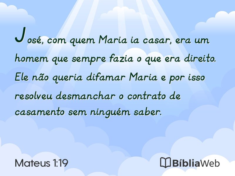 Mateus 1:19 em imagem para compartilhar
