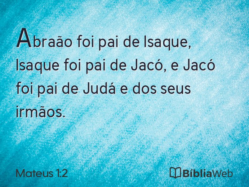 Mateus 1:2 em imagem para compartilhar