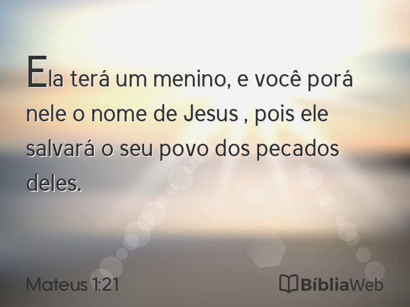 Mateus 1:21 em imagem para compartilhar