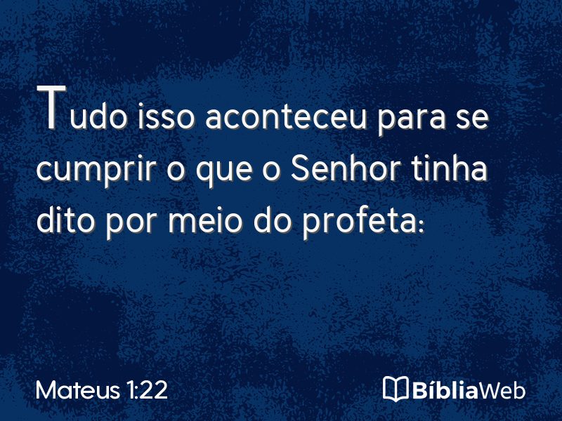 Mateus 1:22 em imagem para compartilhar