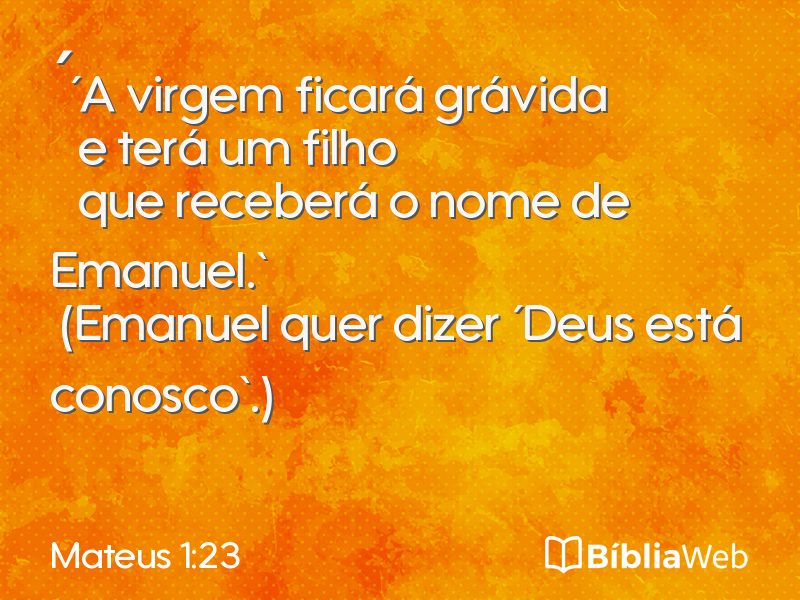 Mateus 1:23 em imagem para compartilhar
