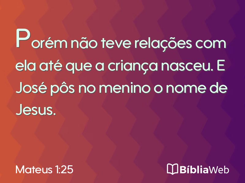 Mateus 1:25 em imagem para compartilhar