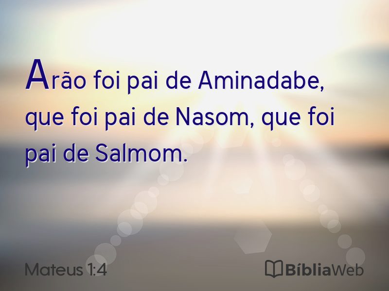 Mateus 1:4 em imagem para compartilhar