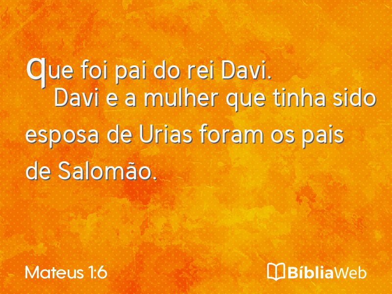 Mateus 1:6 em imagem para compartilhar