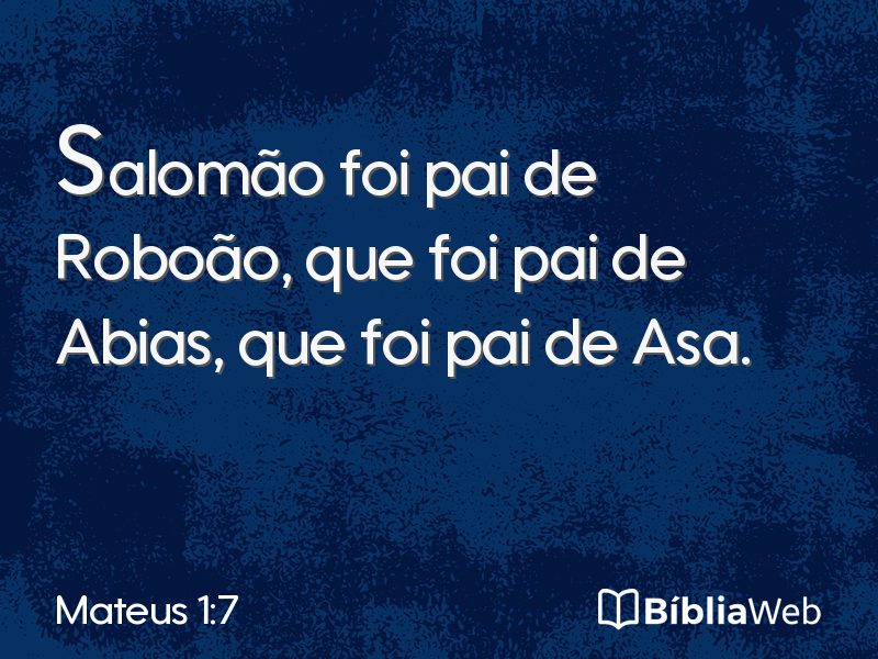 Mateus 1:7 em imagem para compartilhar