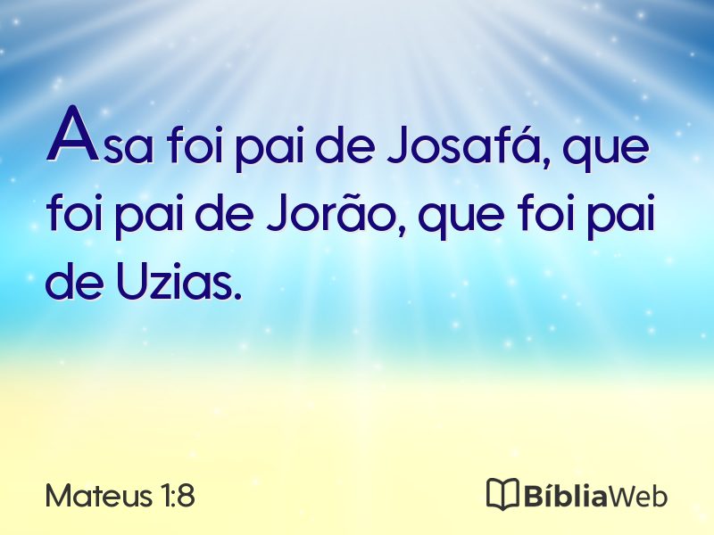 Mateus 1:8 em imagem para compartilhar