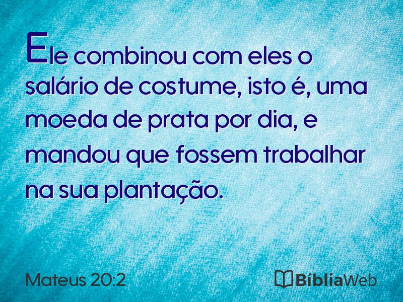 Mateus 20:2 em imagem para compartilhar