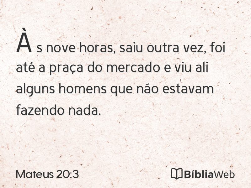 Mateus 20:3 em imagem para compartilhar