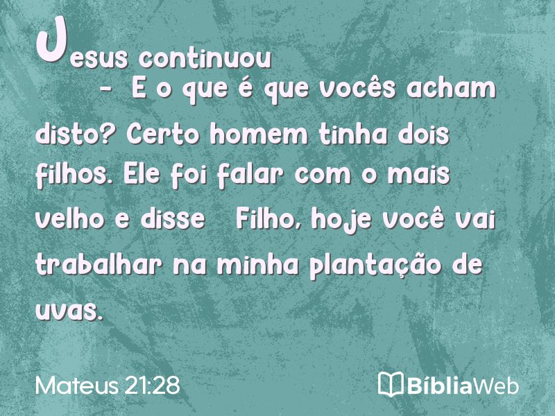 Mateus 21:28 em imagem para compartilhar