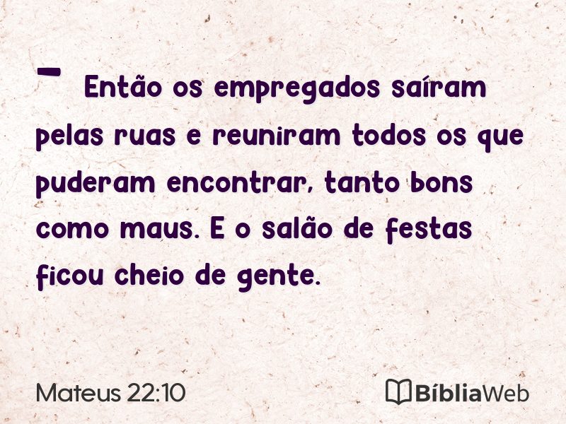 Mateus 22:10 em imagem para compartilhar