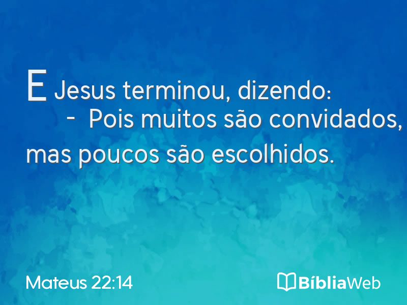 Mateus 22:14 em imagem para compartilhar