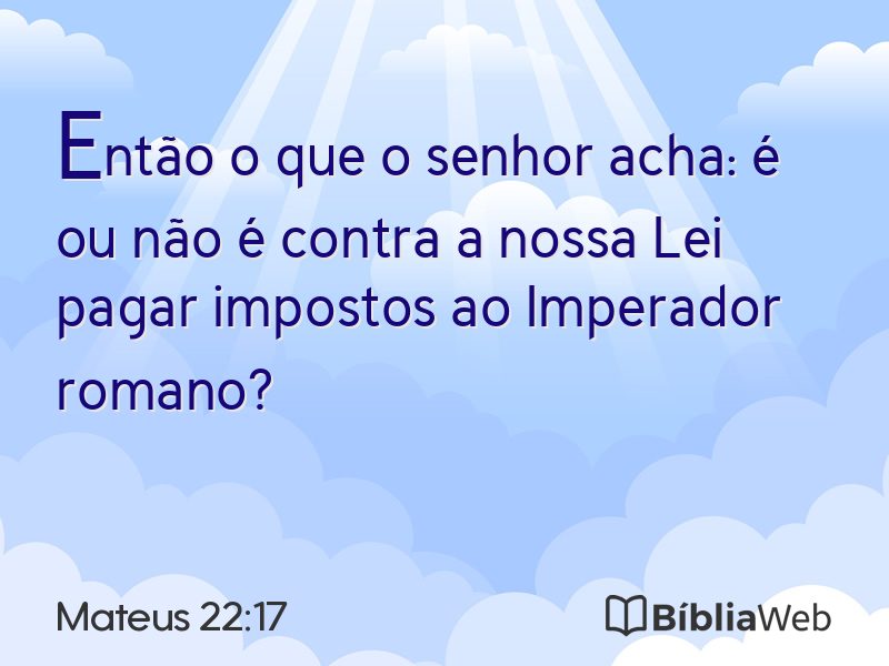 Mateus 22:17 em imagem para compartilhar
