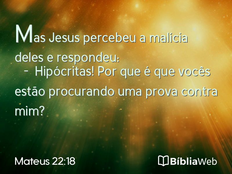 Mateus 22:18 em imagem para compartilhar