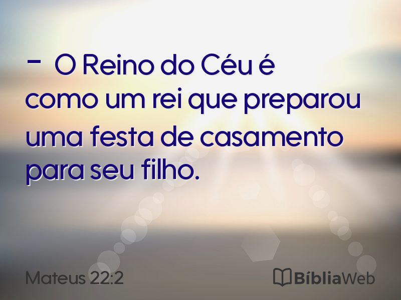 Mateus 22:2 em imagem para compartilhar