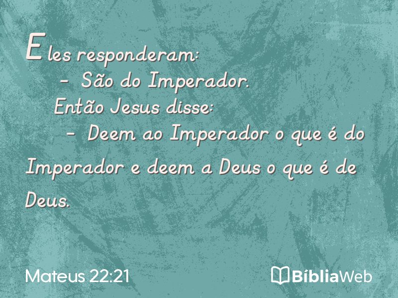 Mateus 22:21 em imagem para compartilhar
