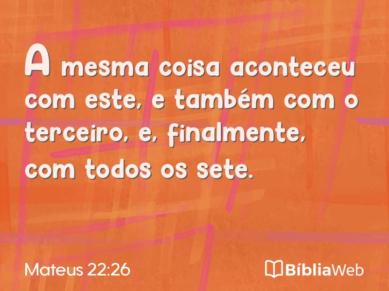 Mateus 22:26 em imagem para compartilhar