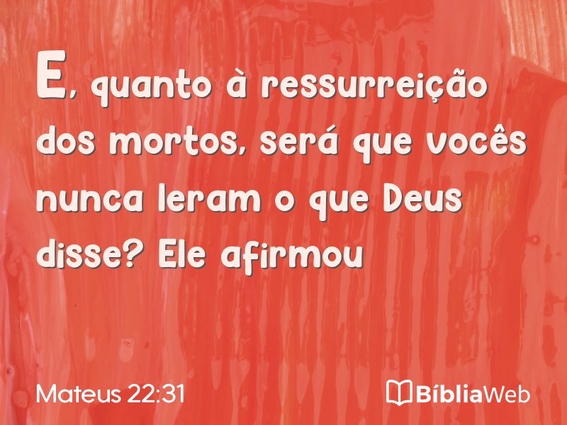 Mateus 22:31 em imagem para compartilhar