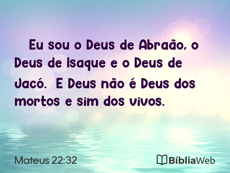 Mateus 22:32 em imagem para compartilhar
