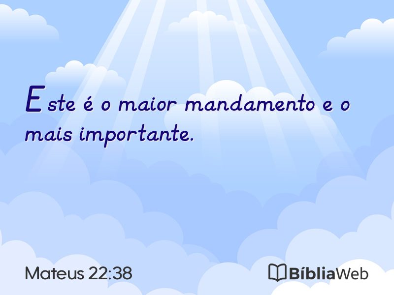 Mateus 22:38 em imagem para compartilhar