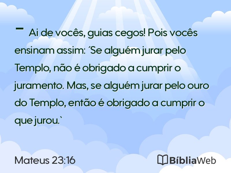 Mateus 23:16 em imagem para compartilhar