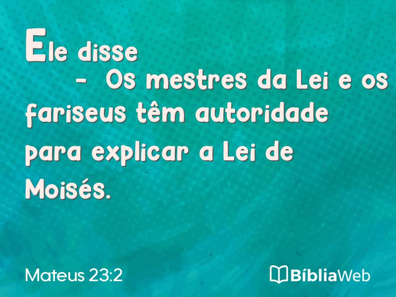 Mateus 23:2 em imagem para compartilhar