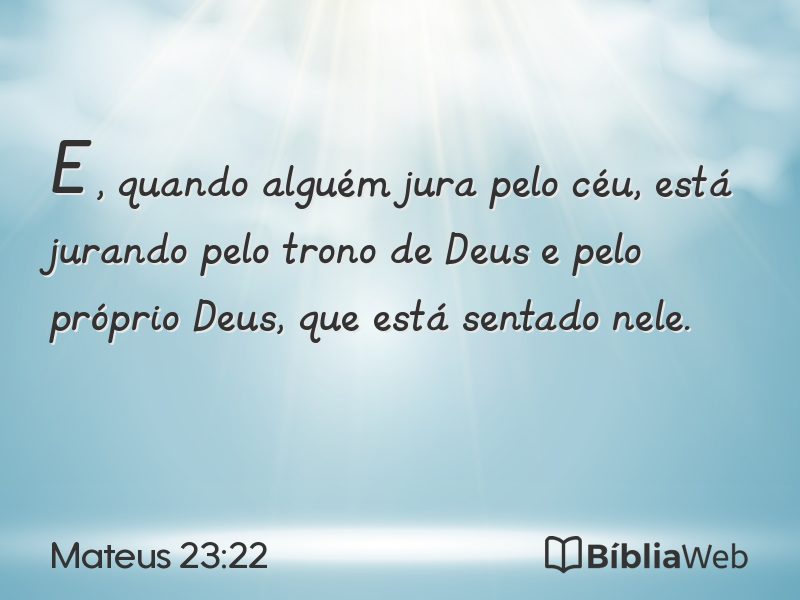 Mateus 23:22 em imagem para compartilhar