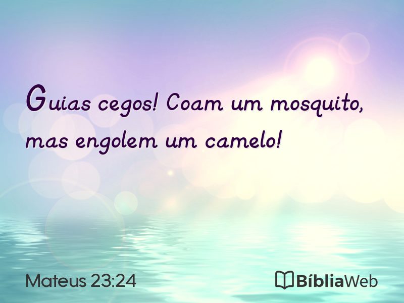 Mateus 23:24 em imagem para compartilhar