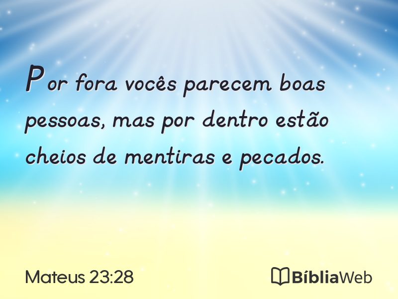 Mateus 23:28 em imagem para compartilhar