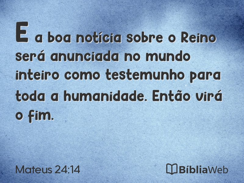 Mateus 24:14 em imagem para compartilhar