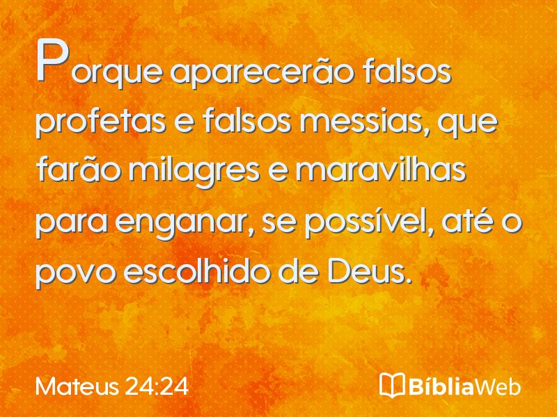 Mateus 24:24 em imagem para compartilhar