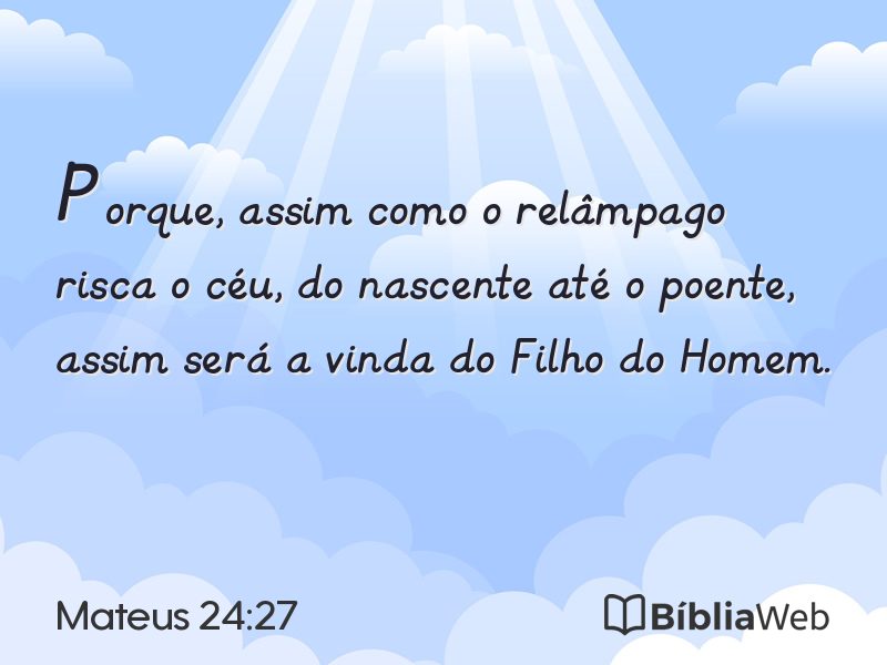 Mateus 24:27 em imagem para compartilhar