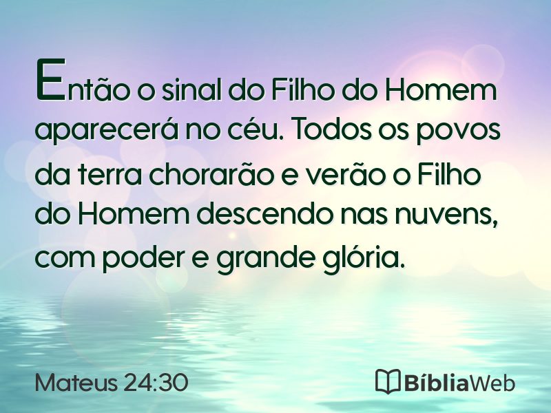 Mateus 24:30 em imagem para compartilhar