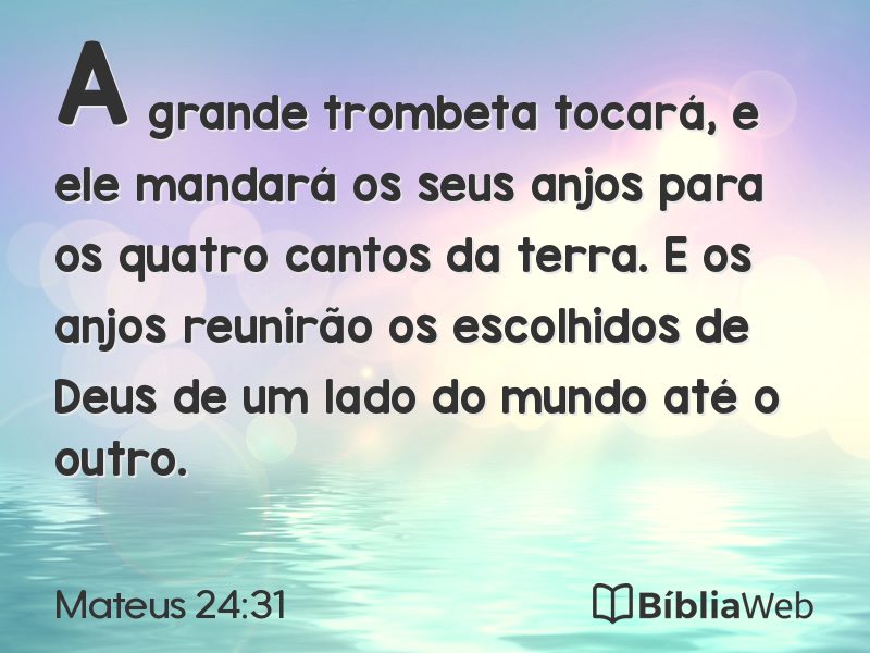 Mateus 24:31 em imagem para compartilhar