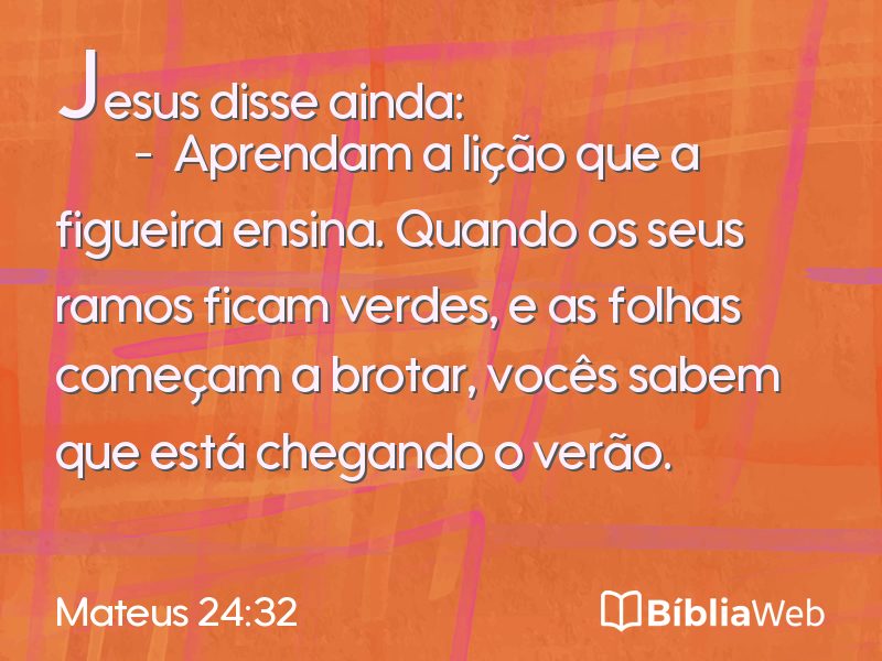 Mateus 24:32 em imagem para compartilhar