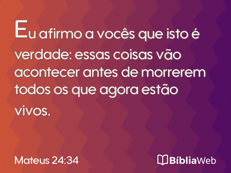 Mateus 24:34 em imagem para compartilhar