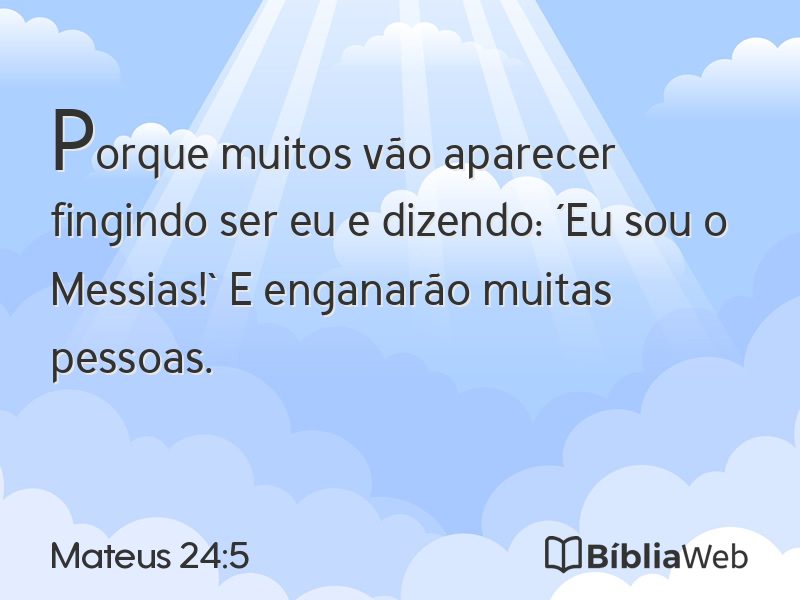 Mateus 24:5 em imagem para compartilhar