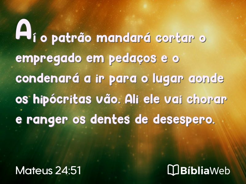 Mateus 24:51 em imagem para compartilhar