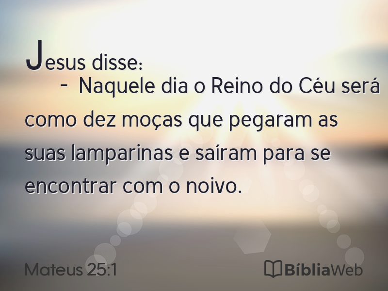 Mateus 25:1 em imagem para compartilhar