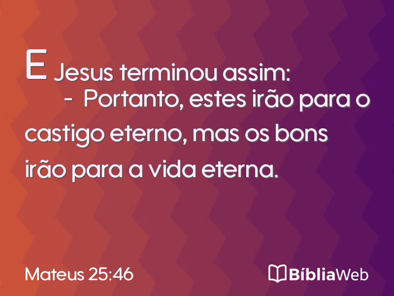Mateus 25:46 em imagem para compartilhar