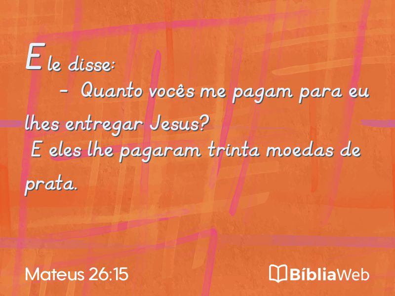 Mateus 26:15 em imagem para compartilhar