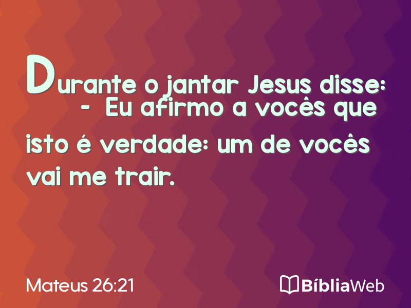 Mateus 26:21 em imagem para compartilhar