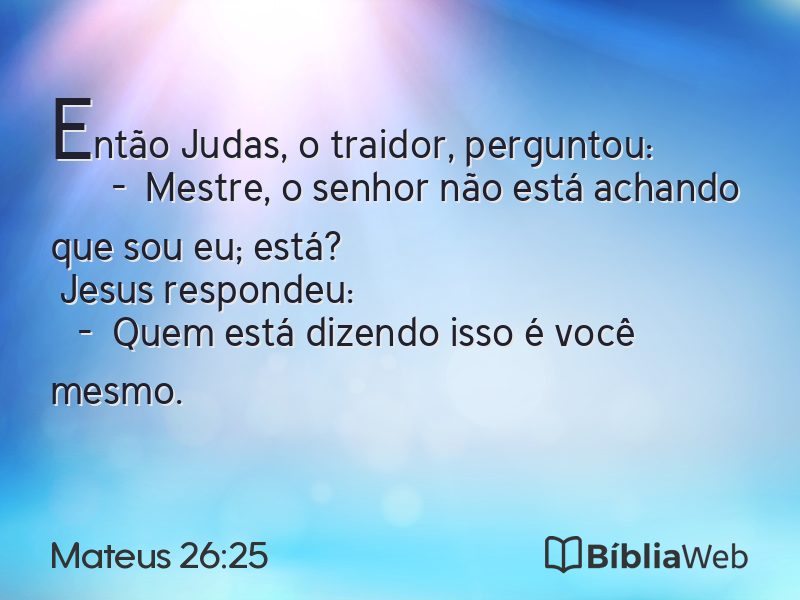 Mateus 26:25 em imagem para compartilhar