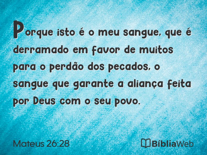Mateus 26:28 em imagem para compartilhar