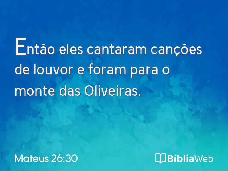 Mateus 26:30 em imagem para compartilhar